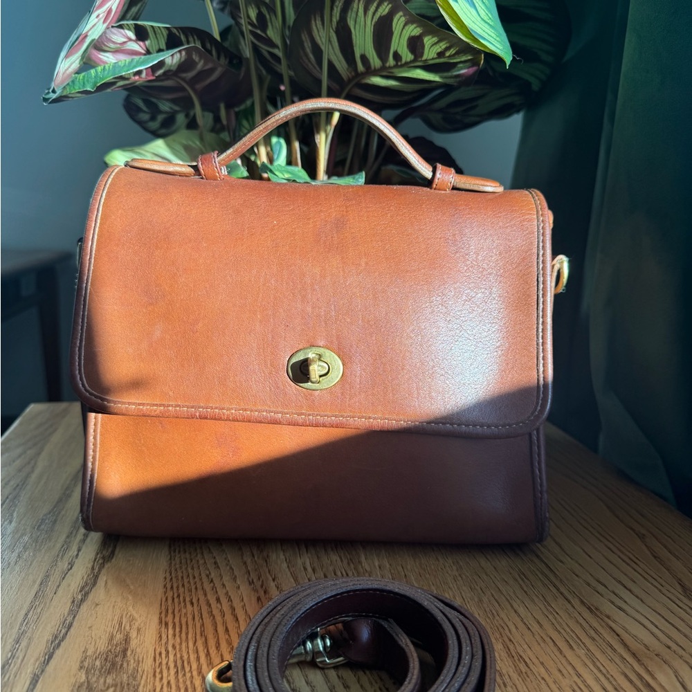 VINTAGE COACH COURT BAG 9870 in BRITISH TAN